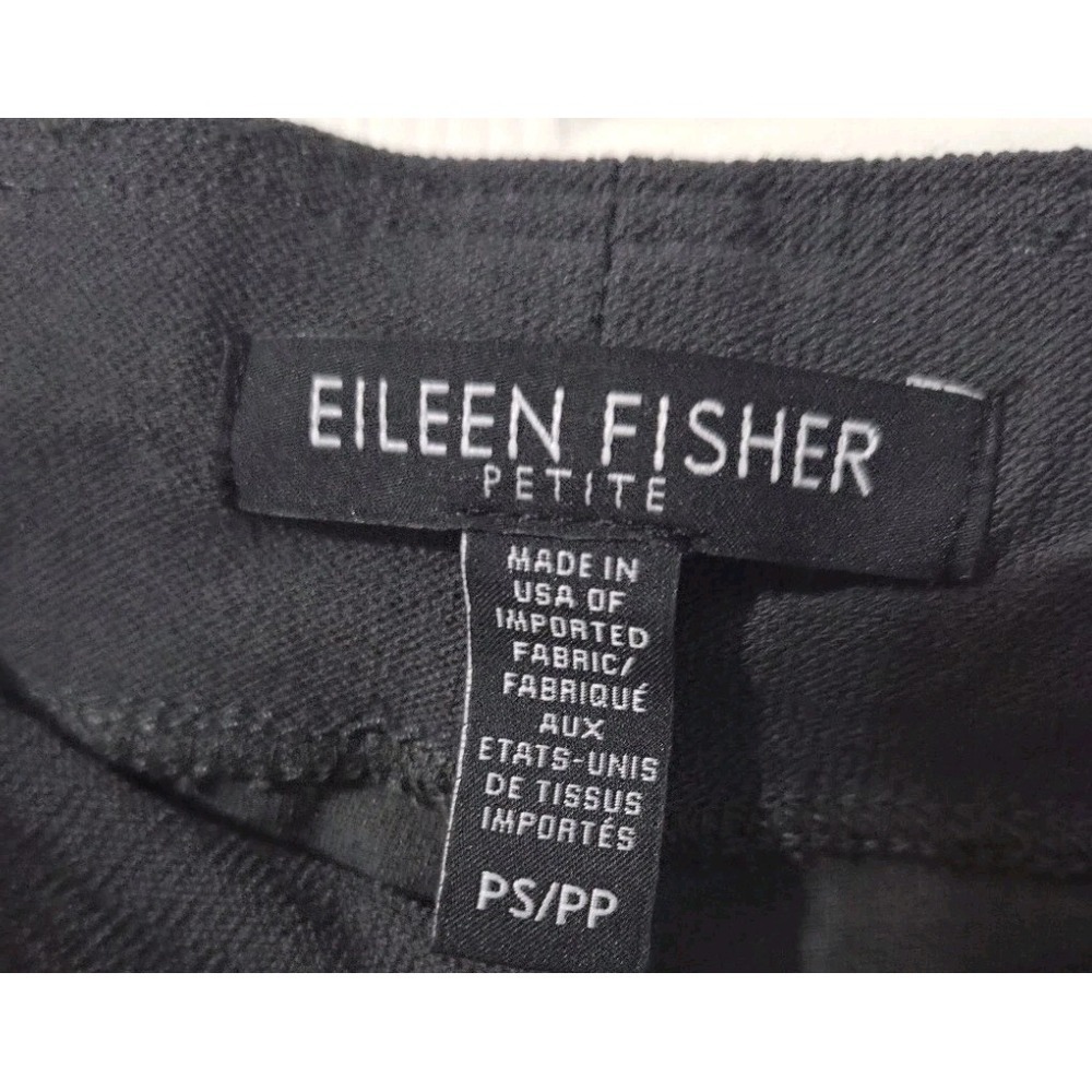 Eileen Fisher Petites Stretch Straight Leg Pants, Black, Small RN#78121 CA34460 - Picture 2 of 4